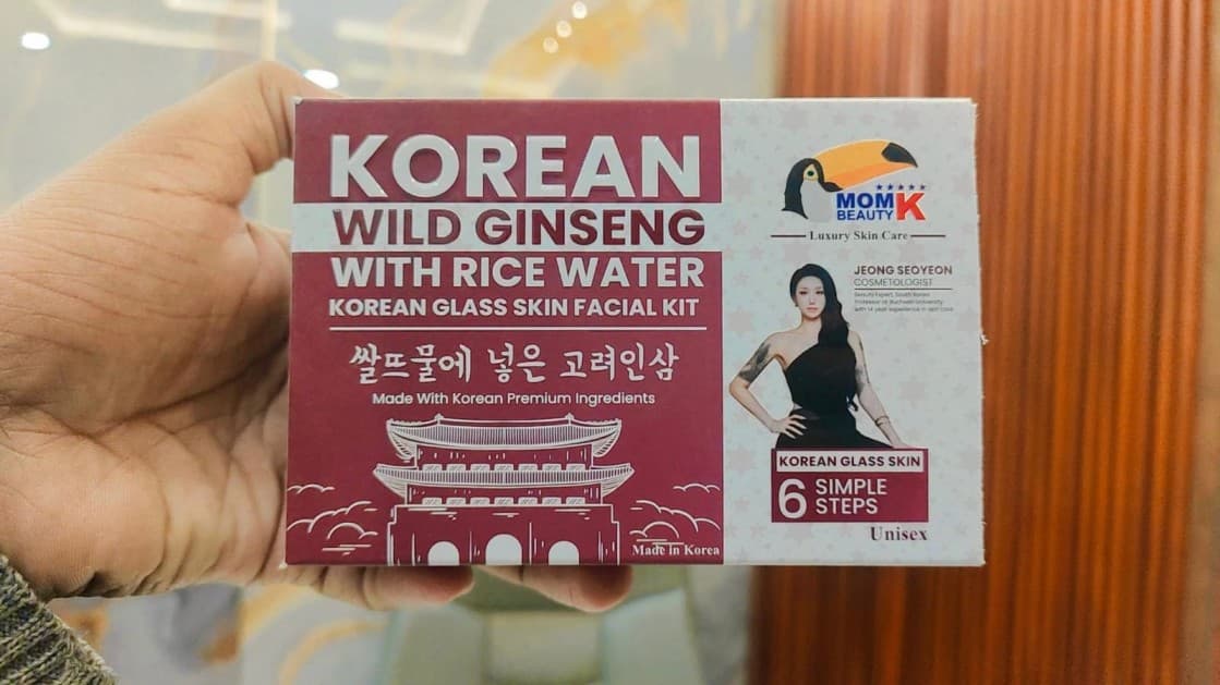 Korean Glass Skin Facial Kit by MOM K BEAUTY | Wild Ginseng & Rice Water | 6‑Step Skincare Set for Radiant Glow - variant image 3